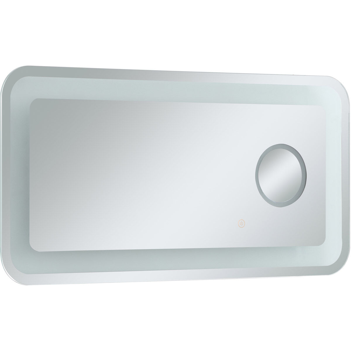 Lux 40 X 20 inch Glossy White Lighted Wall Mirror