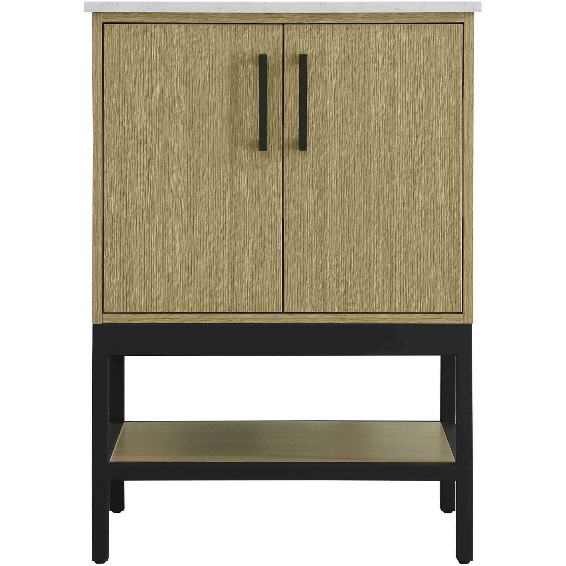 Lennox 24 X 34 inch Honey Brown Bathroom Vanity Cabinet