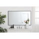 Monet 48 X 30 inch Black Wall Mirror