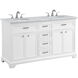 Americana 60 X 35 inch White with Carrara White Marble Vanity Set