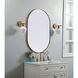 Asha 40 X 27 inch Brass Mirror in 27 x 40