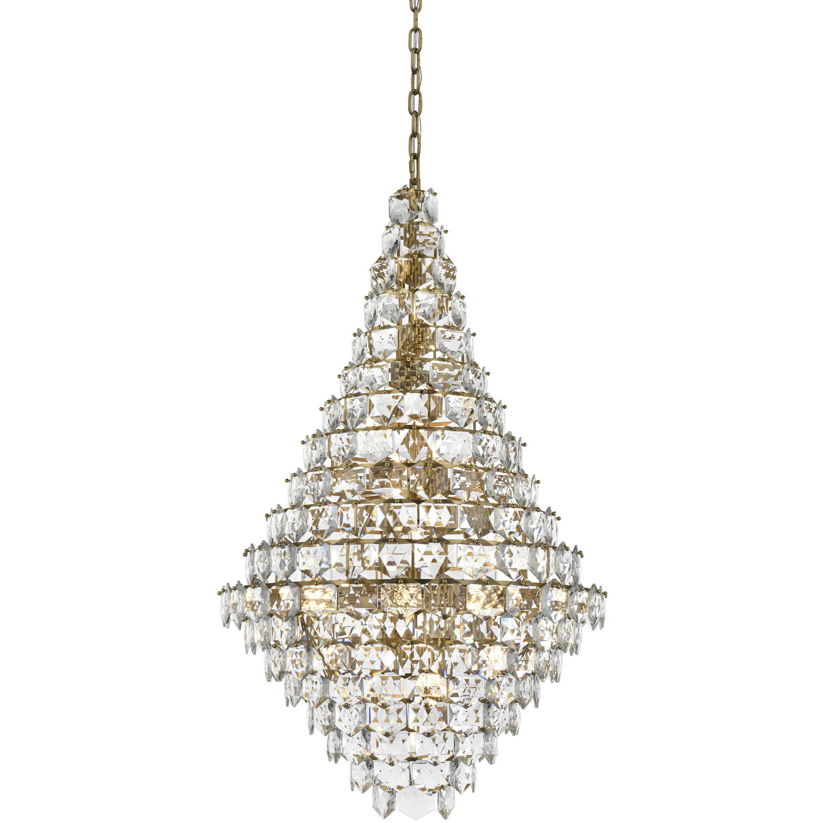 Adaline 38 Light 36 inch Satin Gold Chandelier Ceiling Light