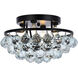 Corona 4 Light 14 inch Black and Clear Flush Mount Ceiling Light