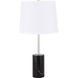 Laurent 28 inch 40.00 watt Polished Nickel and Black Table Lamp Portable Light