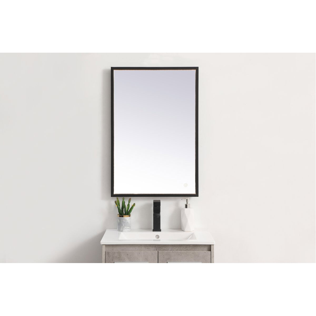 Pier 30 X 18 inch Black LED Mirror