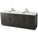 Alden 84 X 35 inch Mocha Brown Bathroom Vanity Cabinet