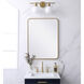 Evermore 32 X 24 inch Brass Mirror