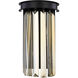 Sydney 2 Light 8 inch Matte Black Wall Sconce Wall Light in Golden Teak, Urban Classic
