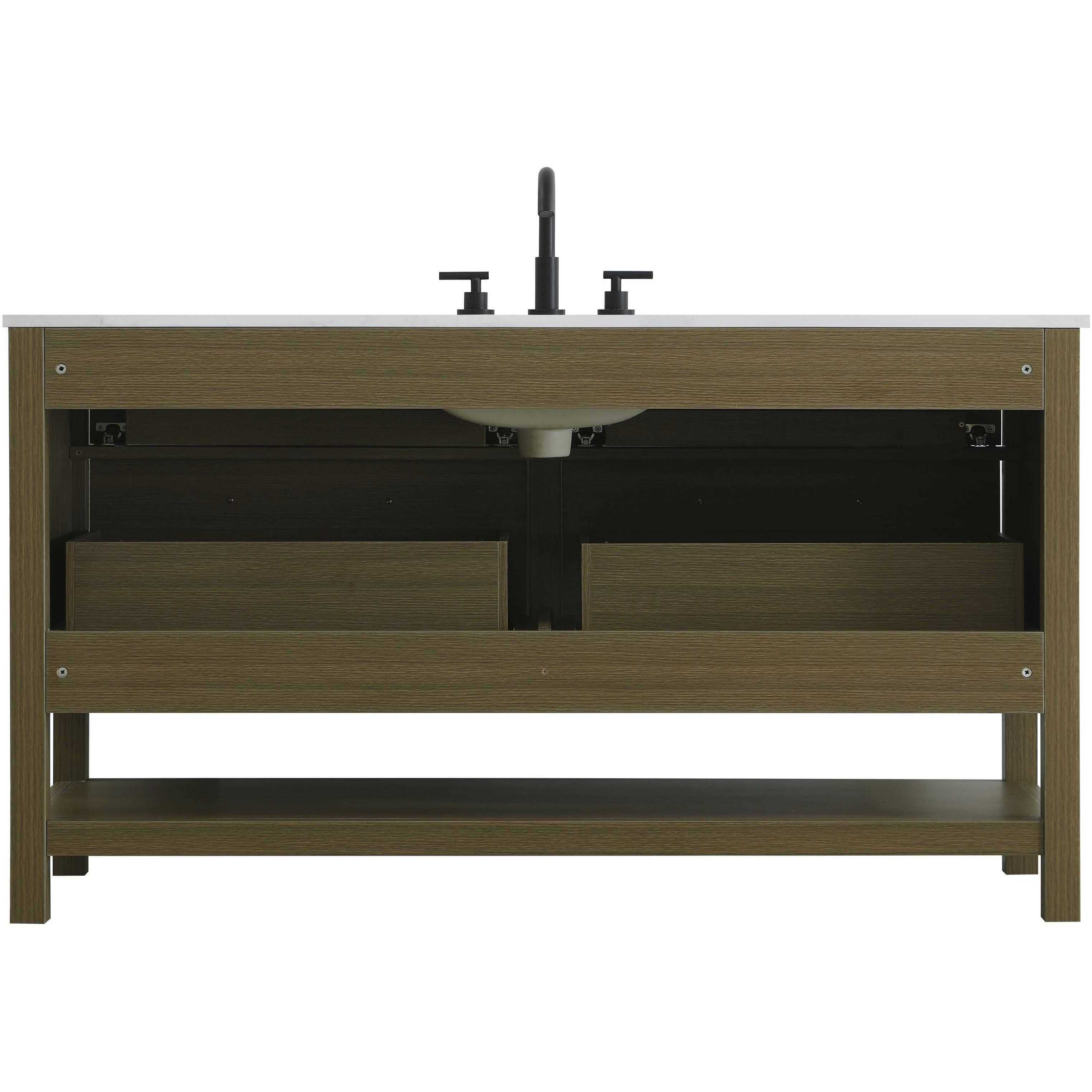 Karson 60 X 34 inch Chestnut Brown Bathroom Vanity Cabinet