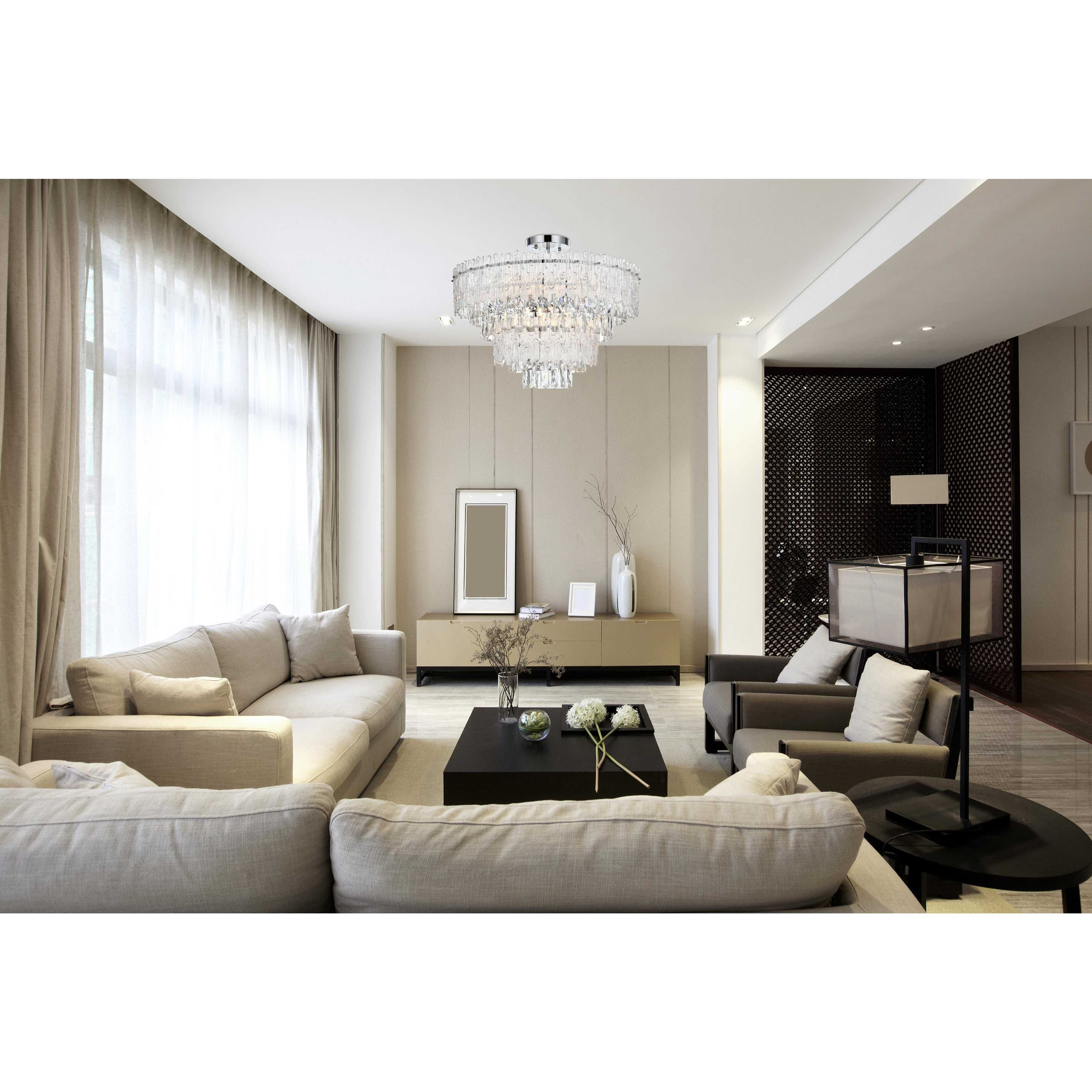 Emilia 8 Light 25 inch Chrome Flush Mount Ceiling Light