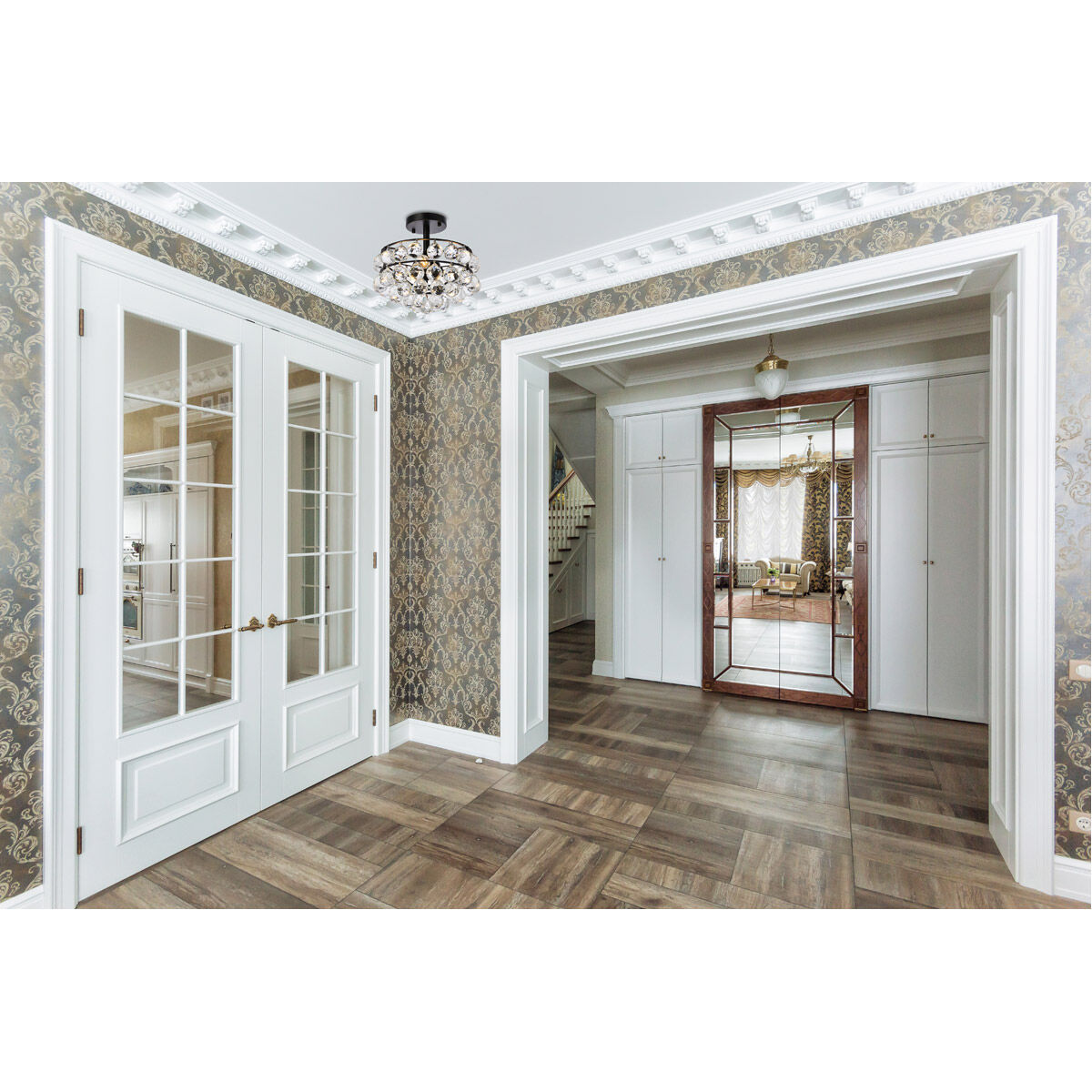 Savannah 3 Light 12 inch Black Flush Mount Ceiling Light