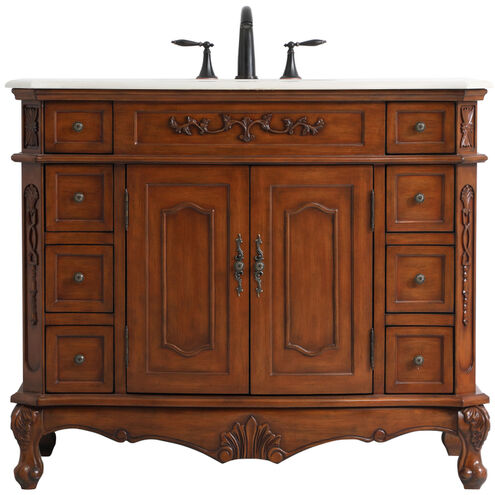 Danville 42 X 21 X 36 inch Teak Vanity Sink Set
