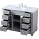 Wesley 48 X 22 X 35 inch Grey Vanity Sink Set