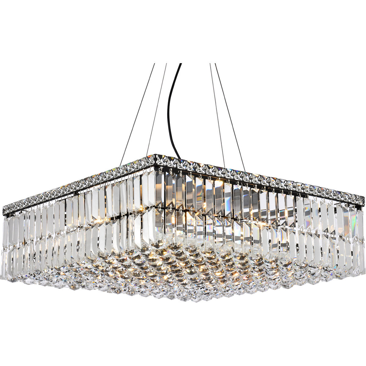 Maxime 12 Light 24 inch Black and Clear Chandelier Ceiling Light in Royal Cut