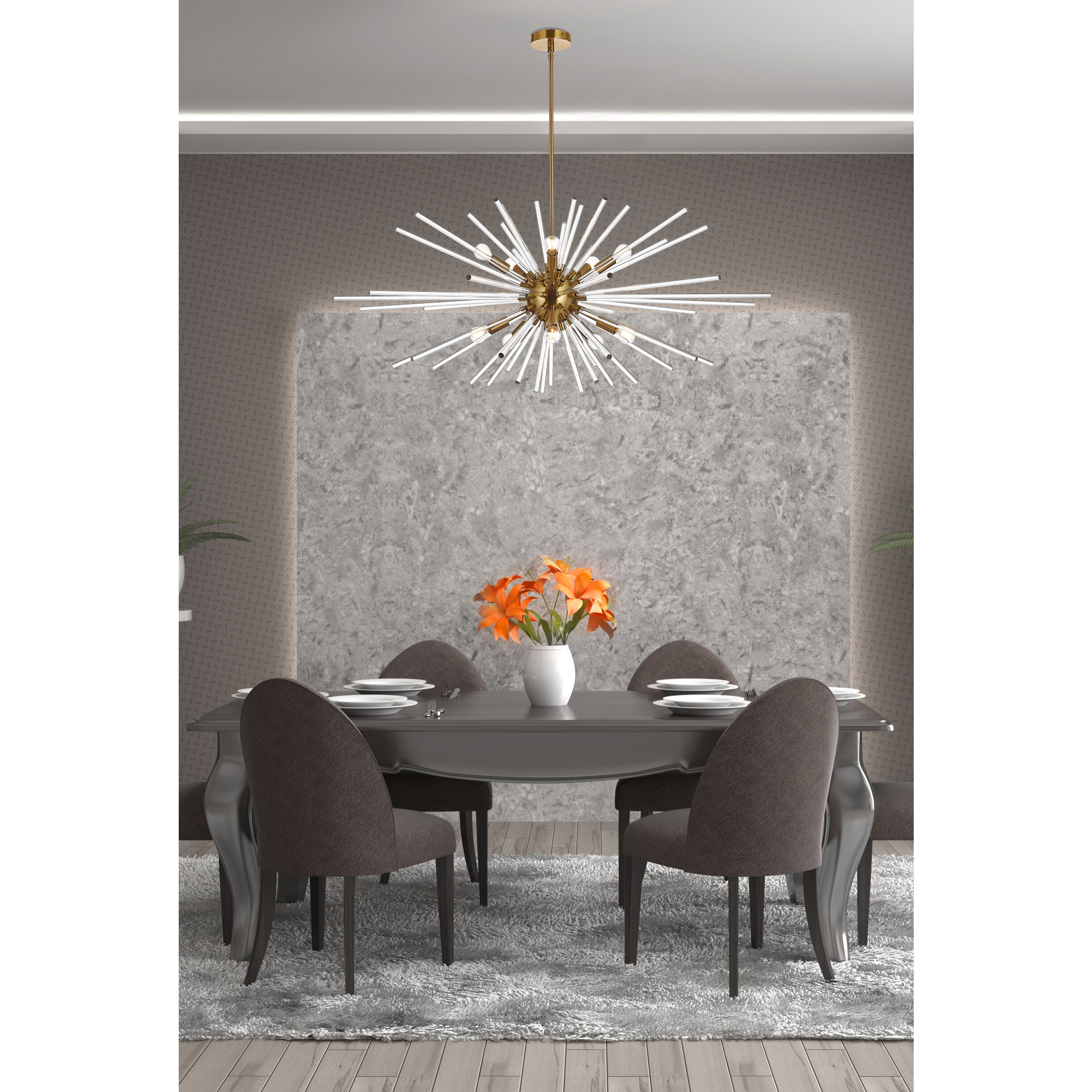 Sienna 10 Light 42 inch Gold Pendant Ceiling Light