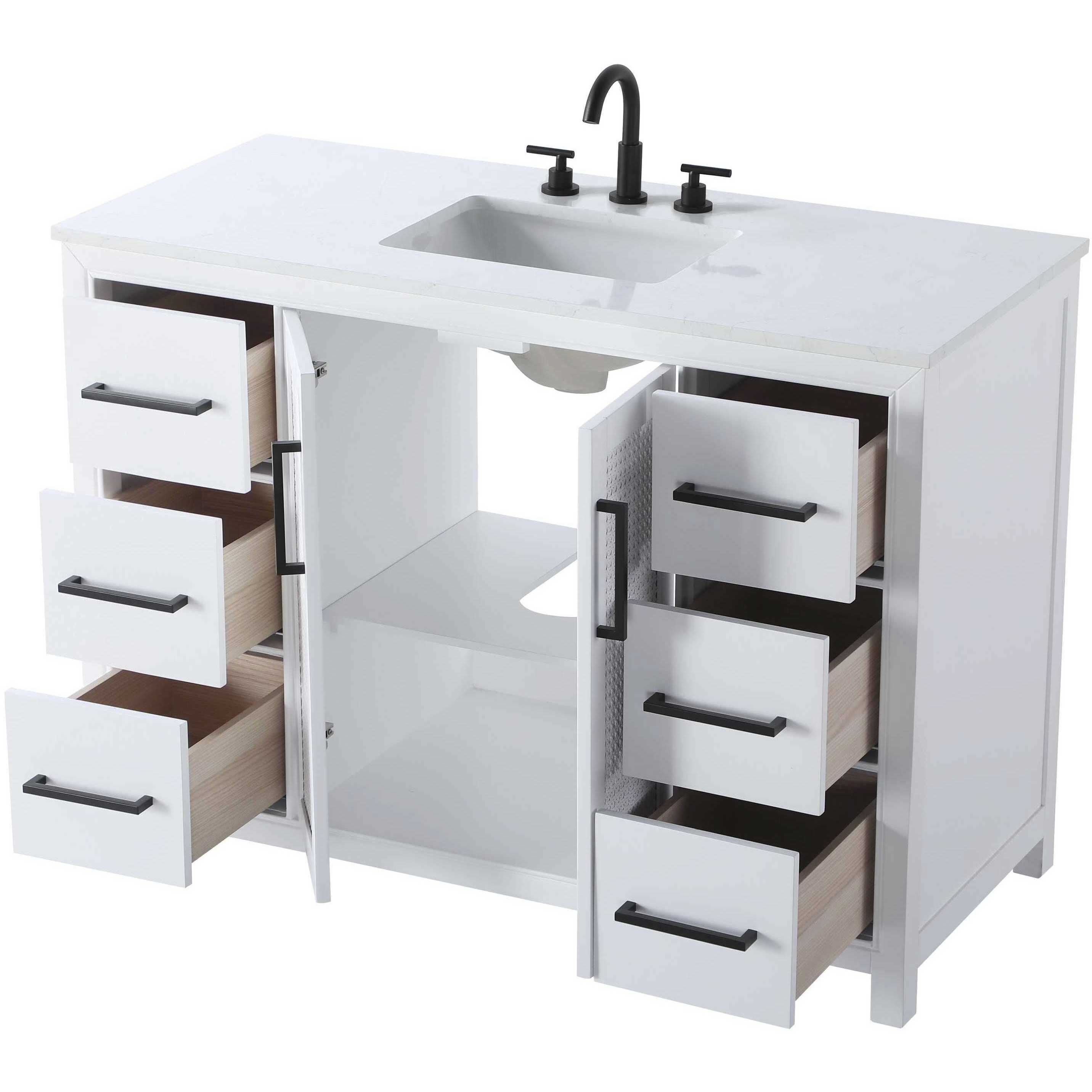 Alina 48 X 34 inch White Bathroom Vanity Cabinet