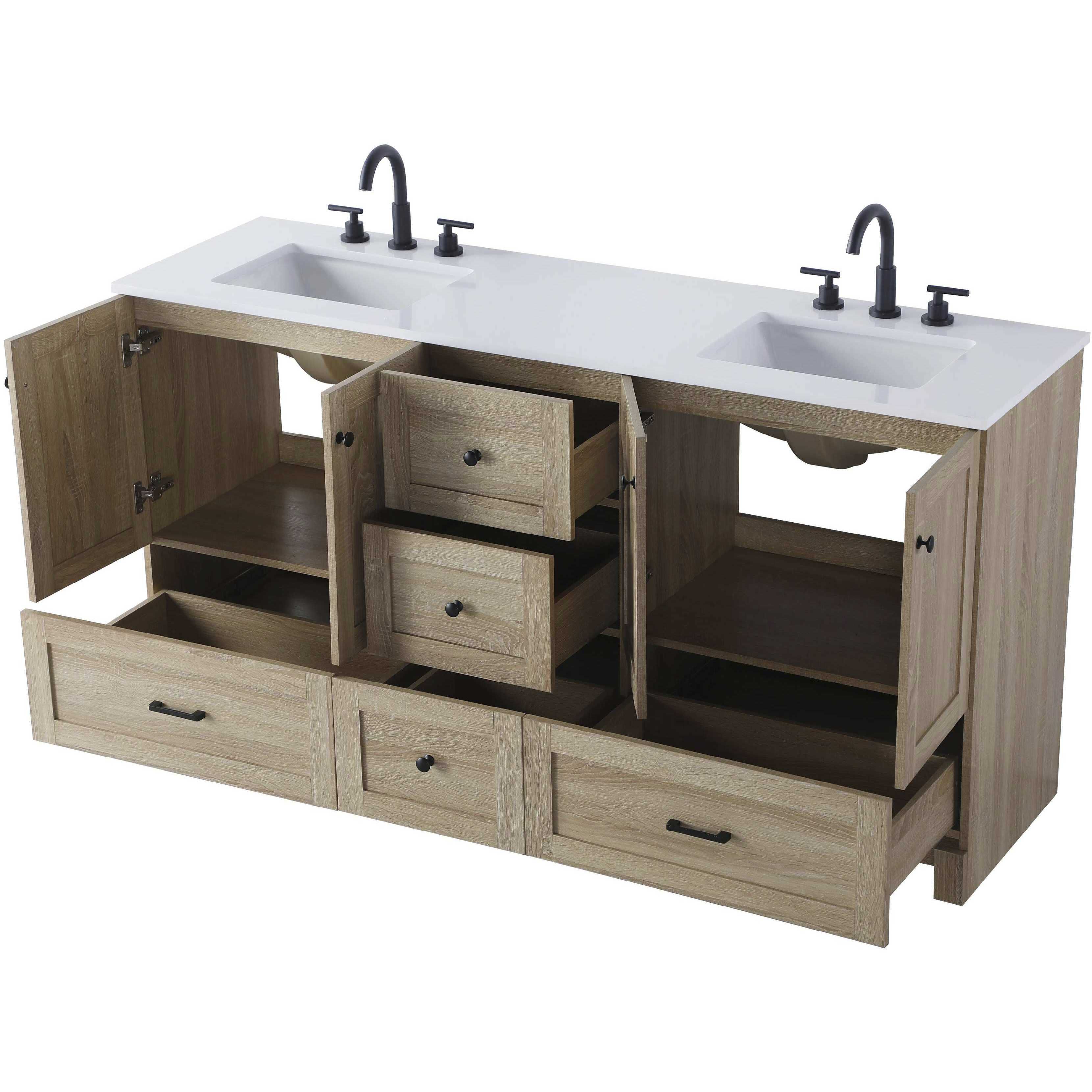 Soma 66 X 34 inch Mango Wood Bathroom Vanity Cabinet