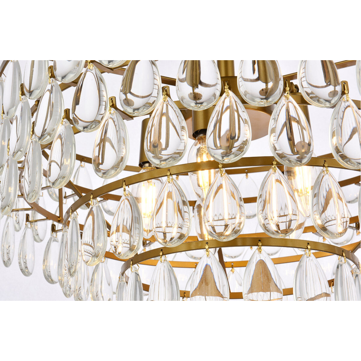 Mila 5 Light 20 inch Brass Flush Mount Ceiling Light