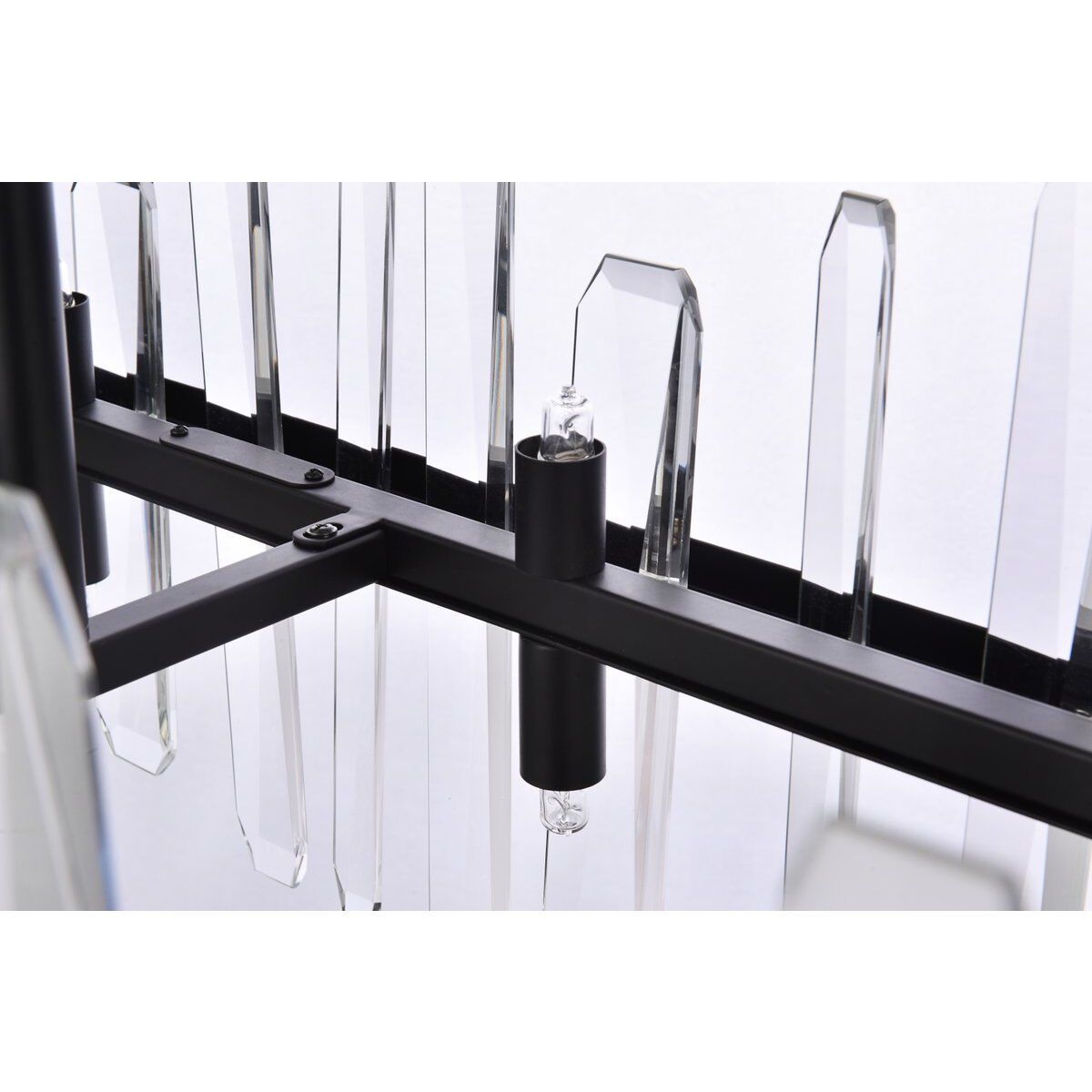 Serena 16 Light 30 inch Black Linear Chandelier Ceiling Light