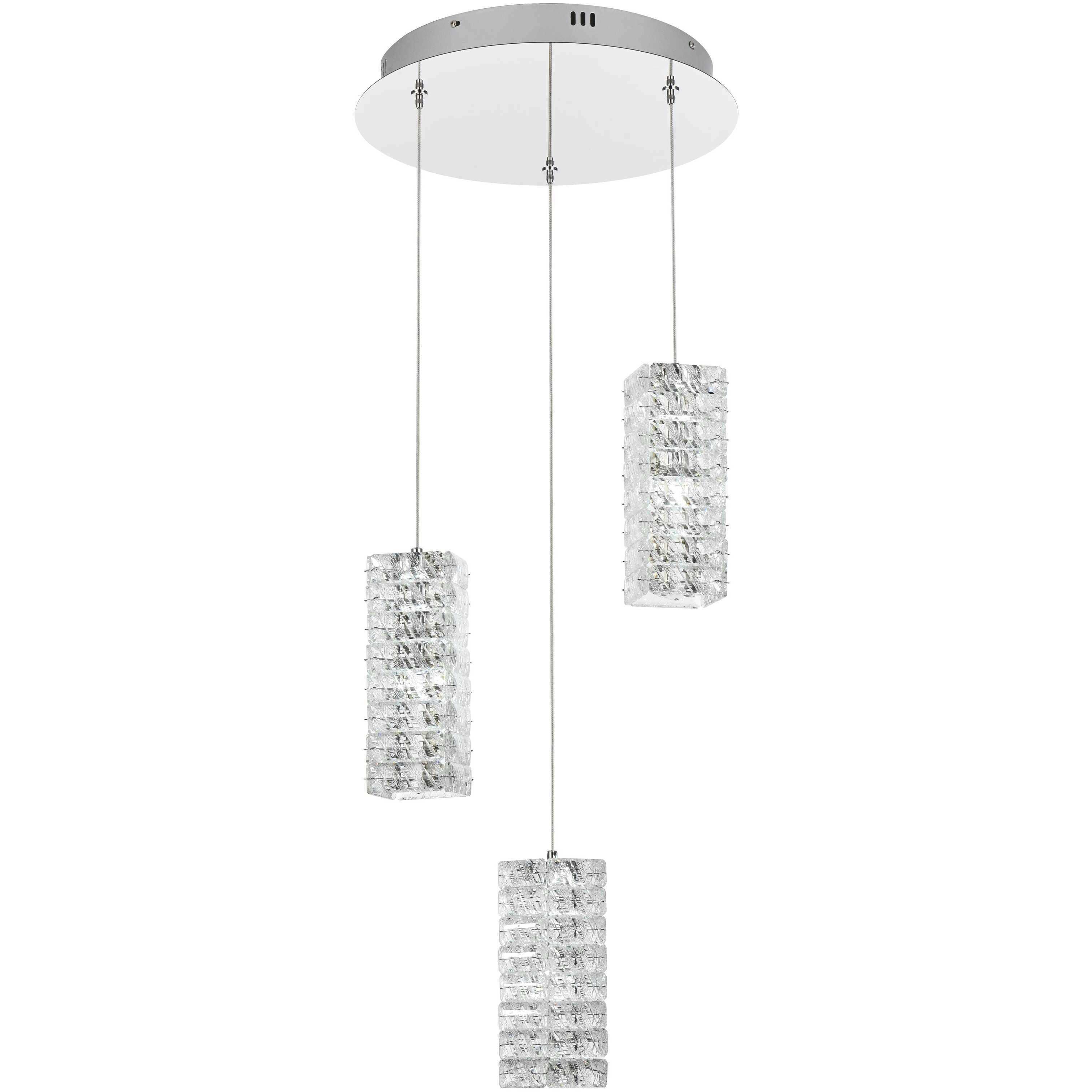 Aston 3 Light 16 inch Chrome Pendant Ceiling Light