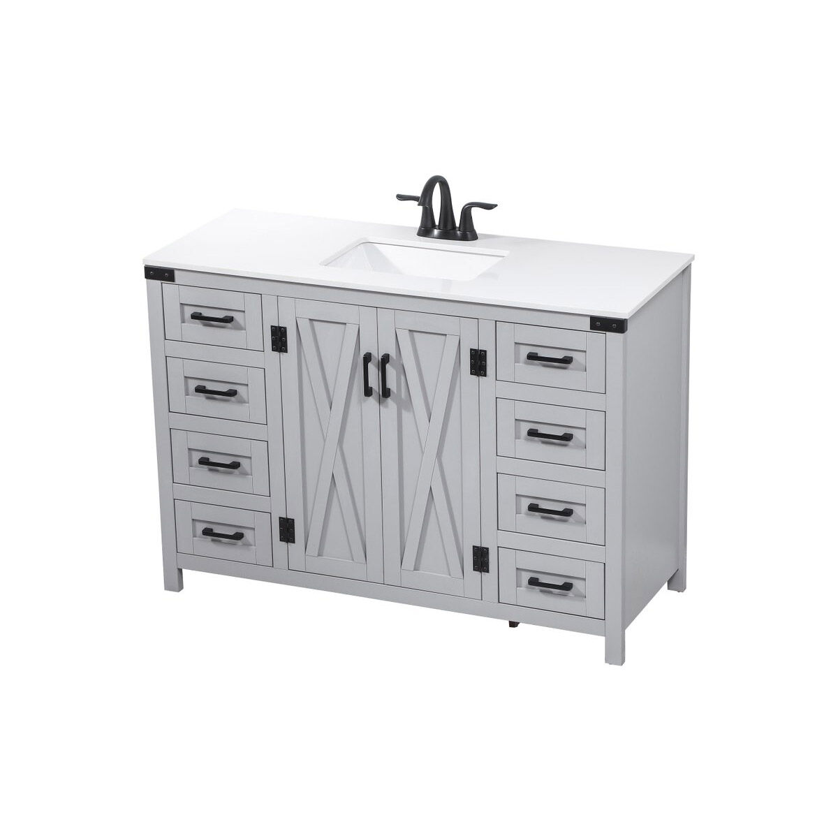 Grant 48 X 19 X 34 inch Grey Vanity Sink Set in Not Included