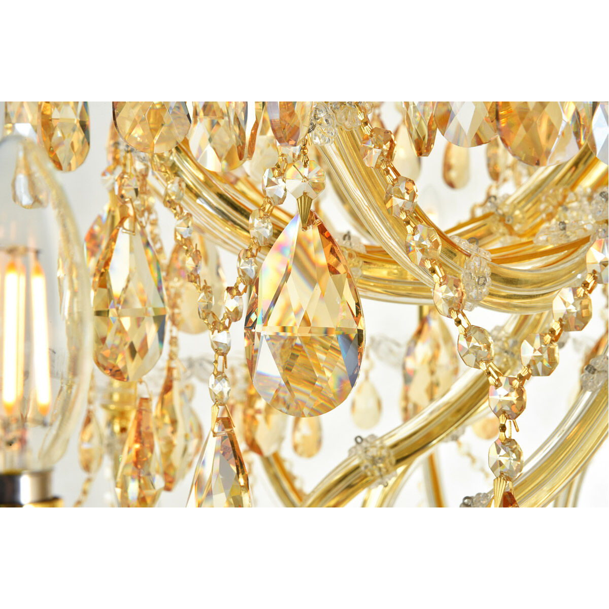 Maria Theresa 84 Light 96 inch Gold Chandelier Ceiling Light in Golden Shadow, Royal Cut 