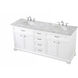 Americana 72 X 22 X 35 inch White Vanity Sink Set