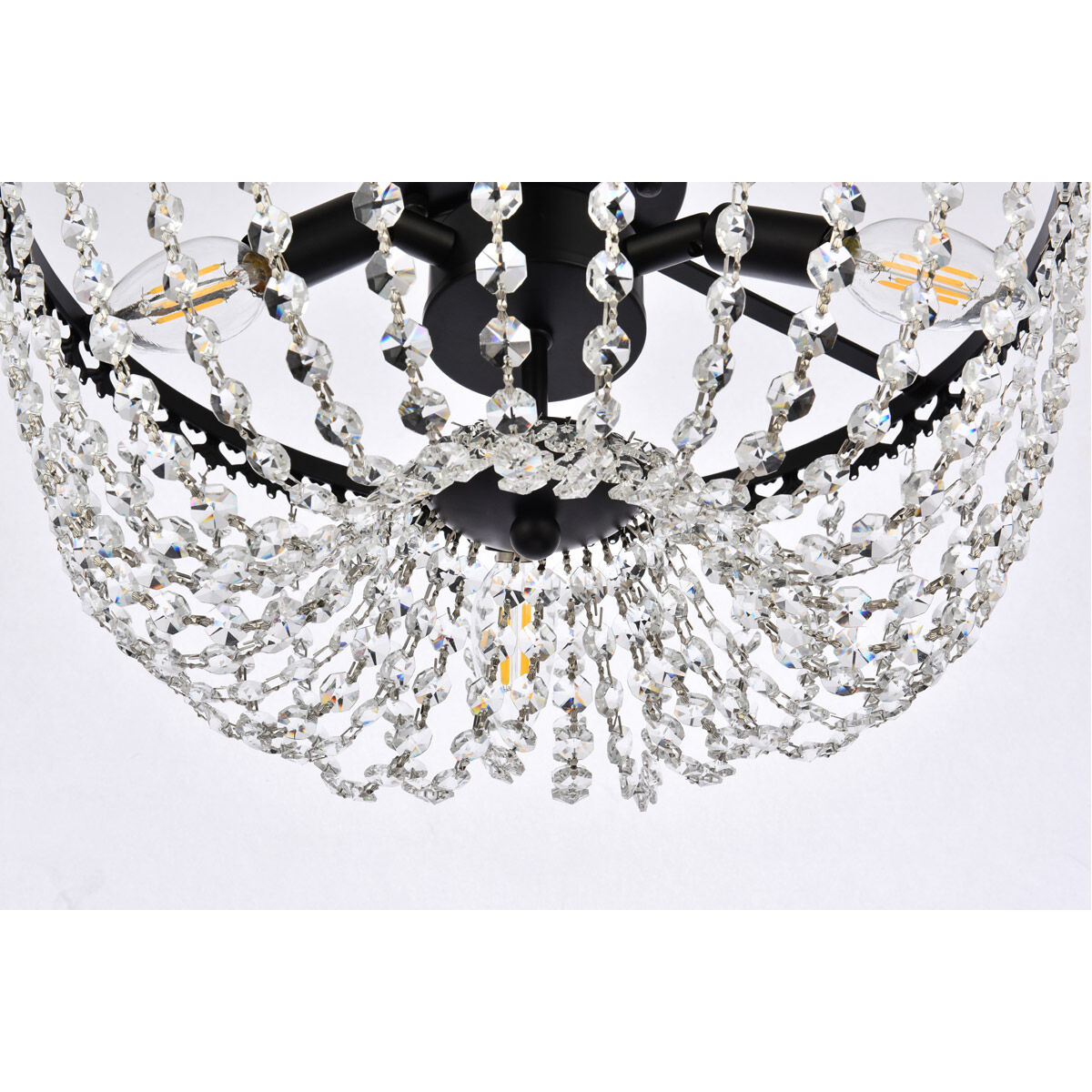 Kylie 3 Light 16 inch Black Flush Mount Ceiling Light
