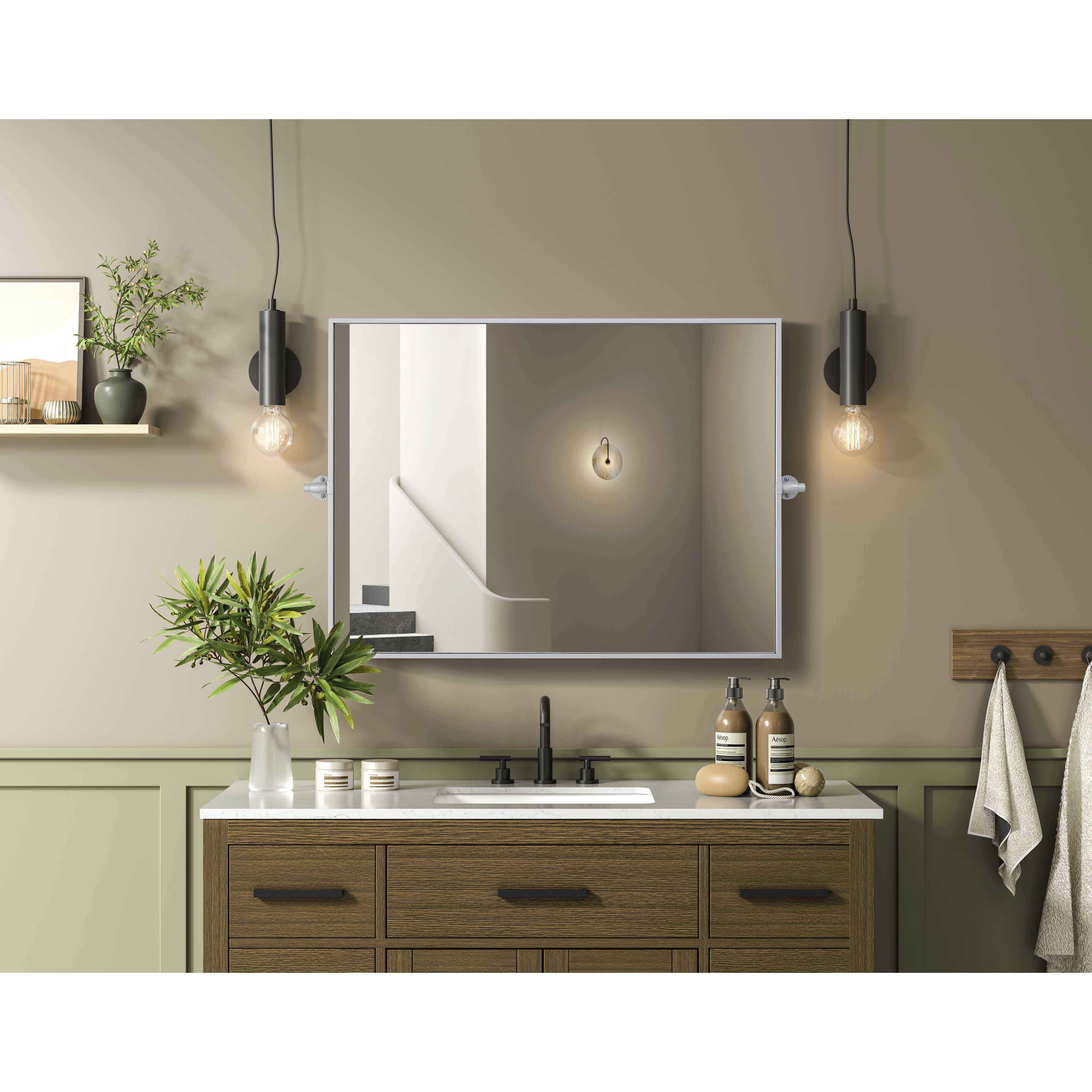 Amoura 36 X 27 inch Silver Mirror