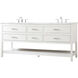 Sinclaire 72 X 22 X 34 inch White Vanity Sink Set