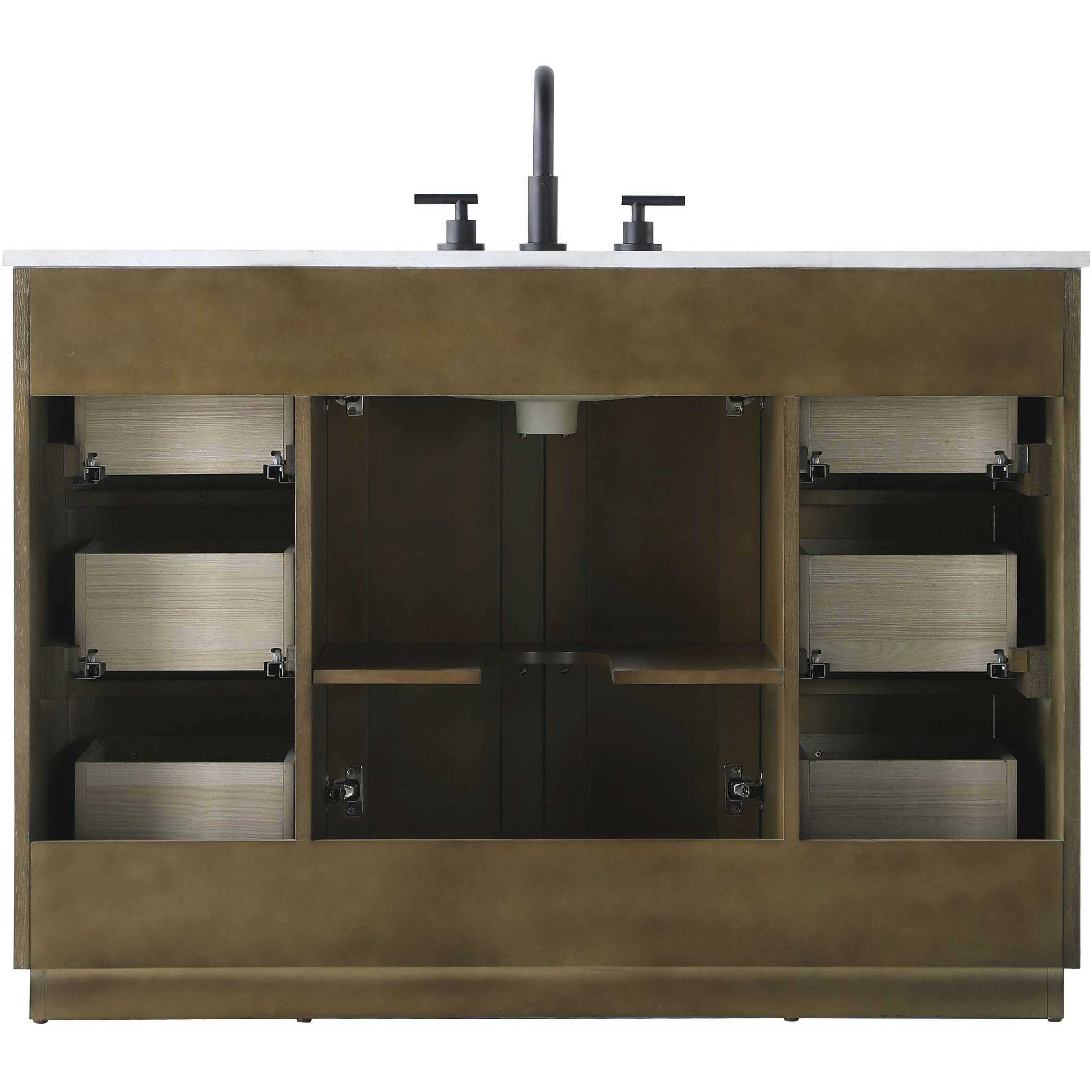 Chase 48 X 34 inch Hazel Oak Bathroom Vanity Cabinet