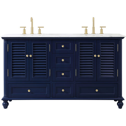 Rhodes 60 X 22 X 35 inch Blue Vanity Sink Set