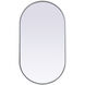 Asha 36 X 20 inch Silver Mirror in 20 x 36