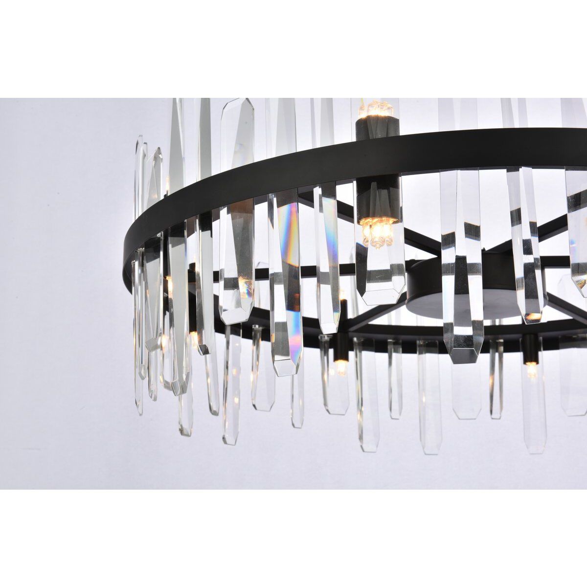 Serena 16 Light 32 inch Black Chandelier Ceiling Light