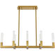 Noemi 8 Light 12 inch Satin Gold Pendant Ceiling Light