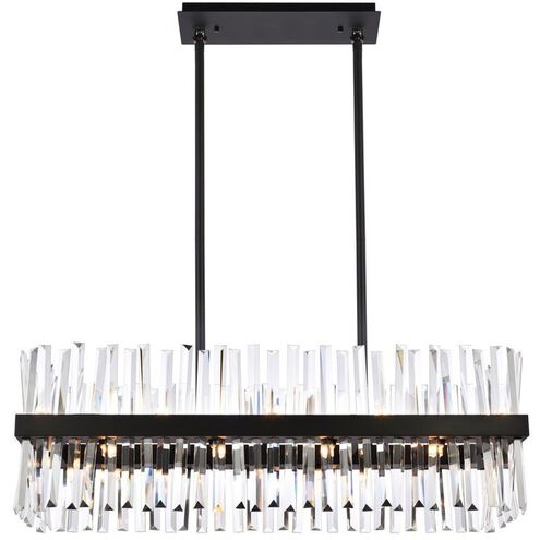 Serephina 20 Light 36 inch Black Linear Chandelier Ceiling Light