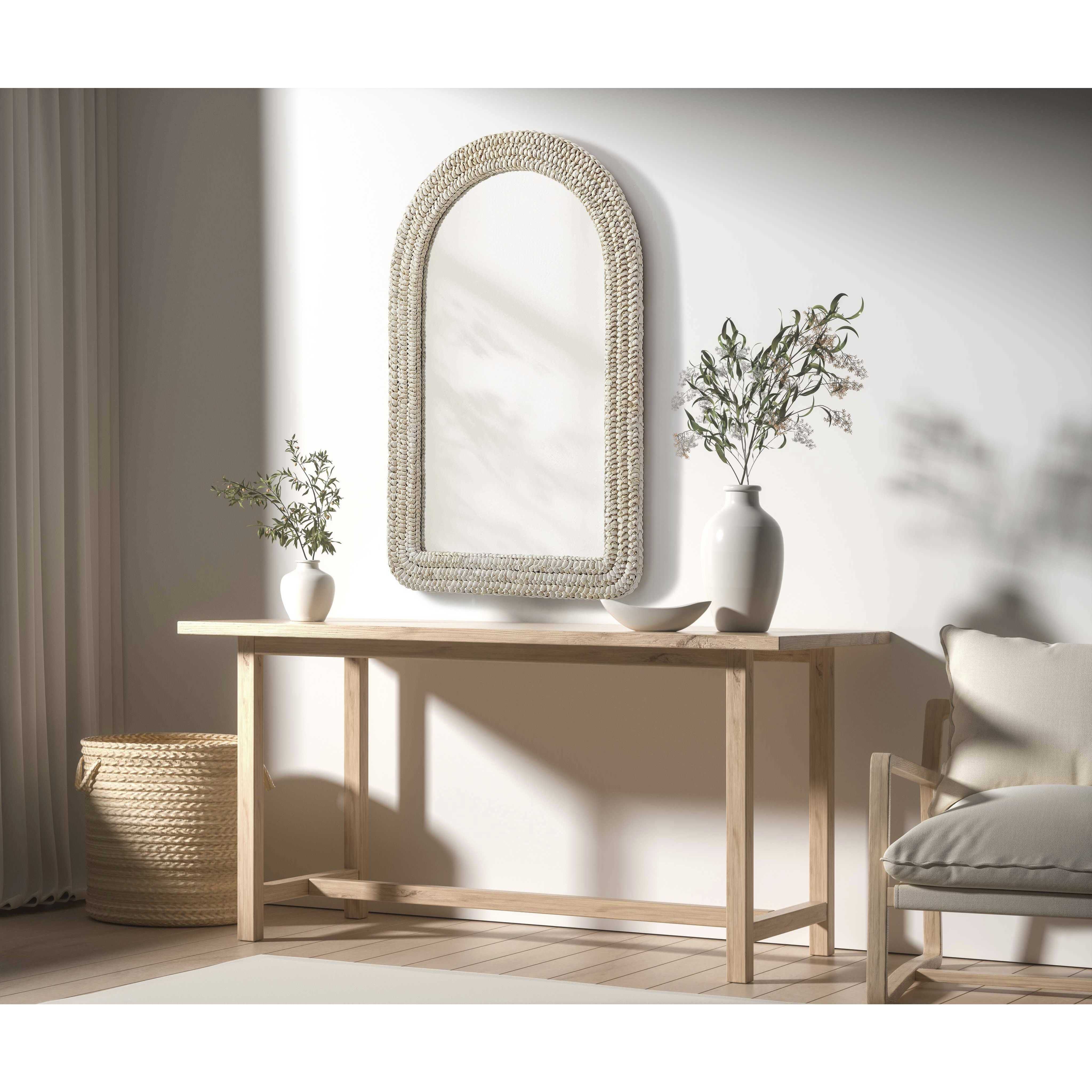Marlowe 42 X 27 inch Linen White Mirror