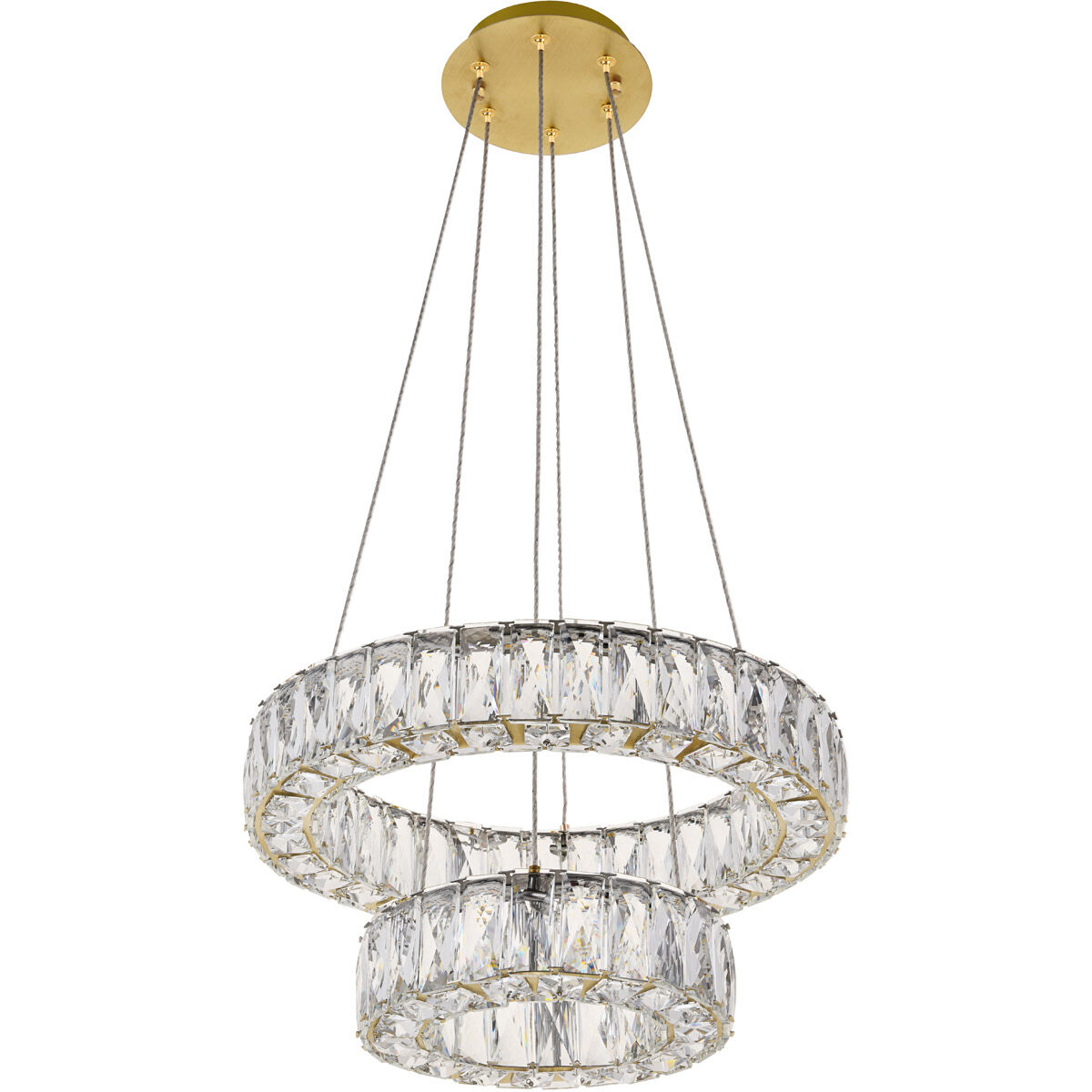 Monroe LED 17.7 inch Gold Pendant Ceiling Light