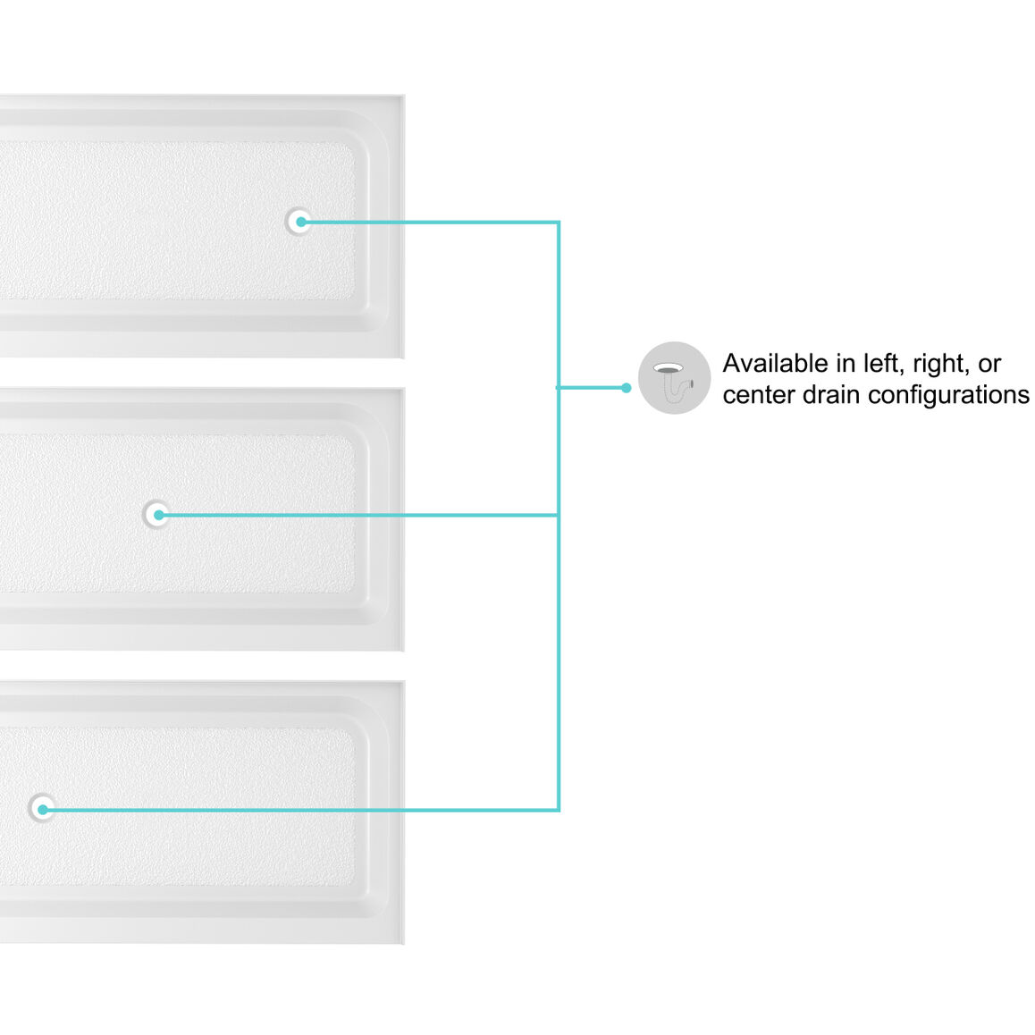 Laredo Glossy White Shower Base