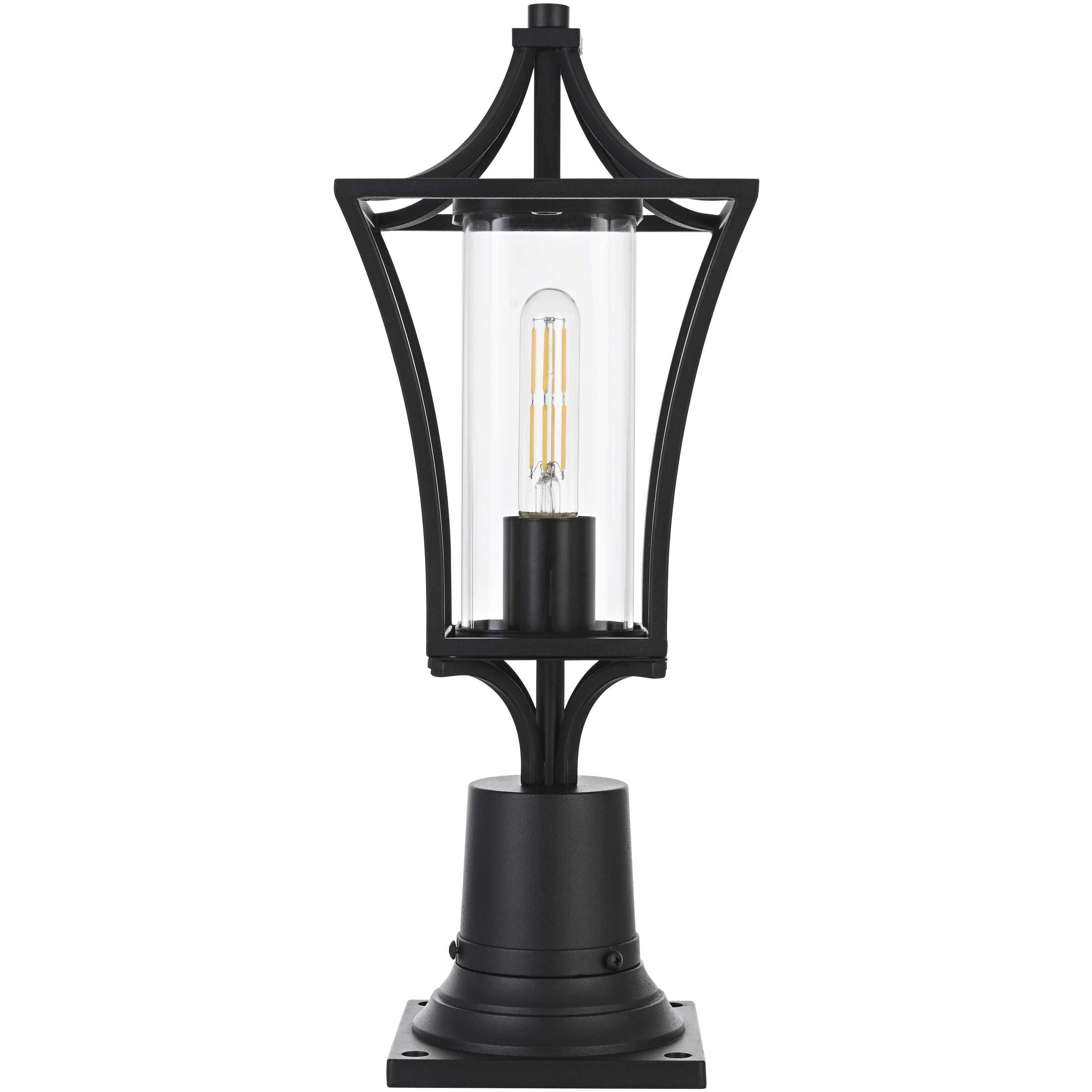 Belgrade 1 Light 19 inch Black Outdoor Post Light