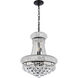 Primo 8 Light 16 inch Black and Clear Pendant Ceiling Light