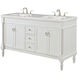 Lexington 60 X 21 X 35 inch Antique White with White Marble Vanity Set