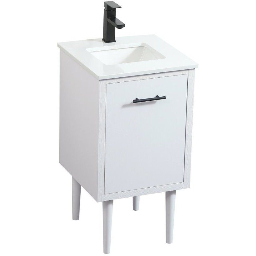 Cyrus 19 X 18 X 33.5 inch White Vanity Sink Set