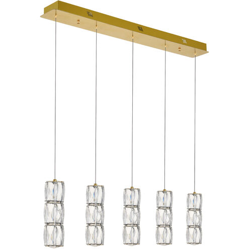 Polaris LED 5 inch Gold Pendant Ceiling Light