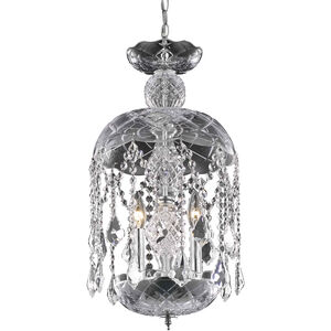 Rococo 3 Light 11 inch Chrome Pendant Ceiling Light in Clear