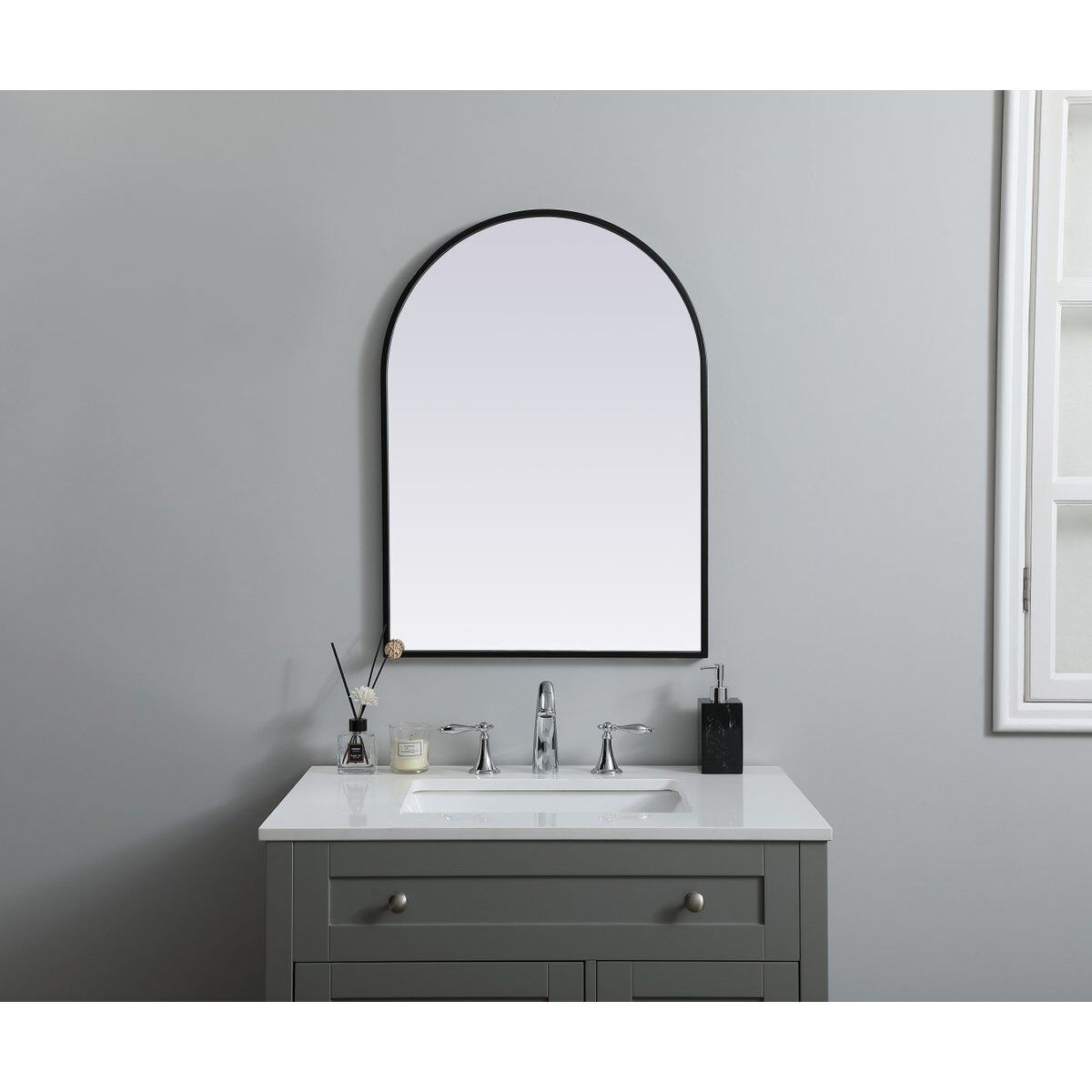 Ayra 30 X 22 inch Black Mirror