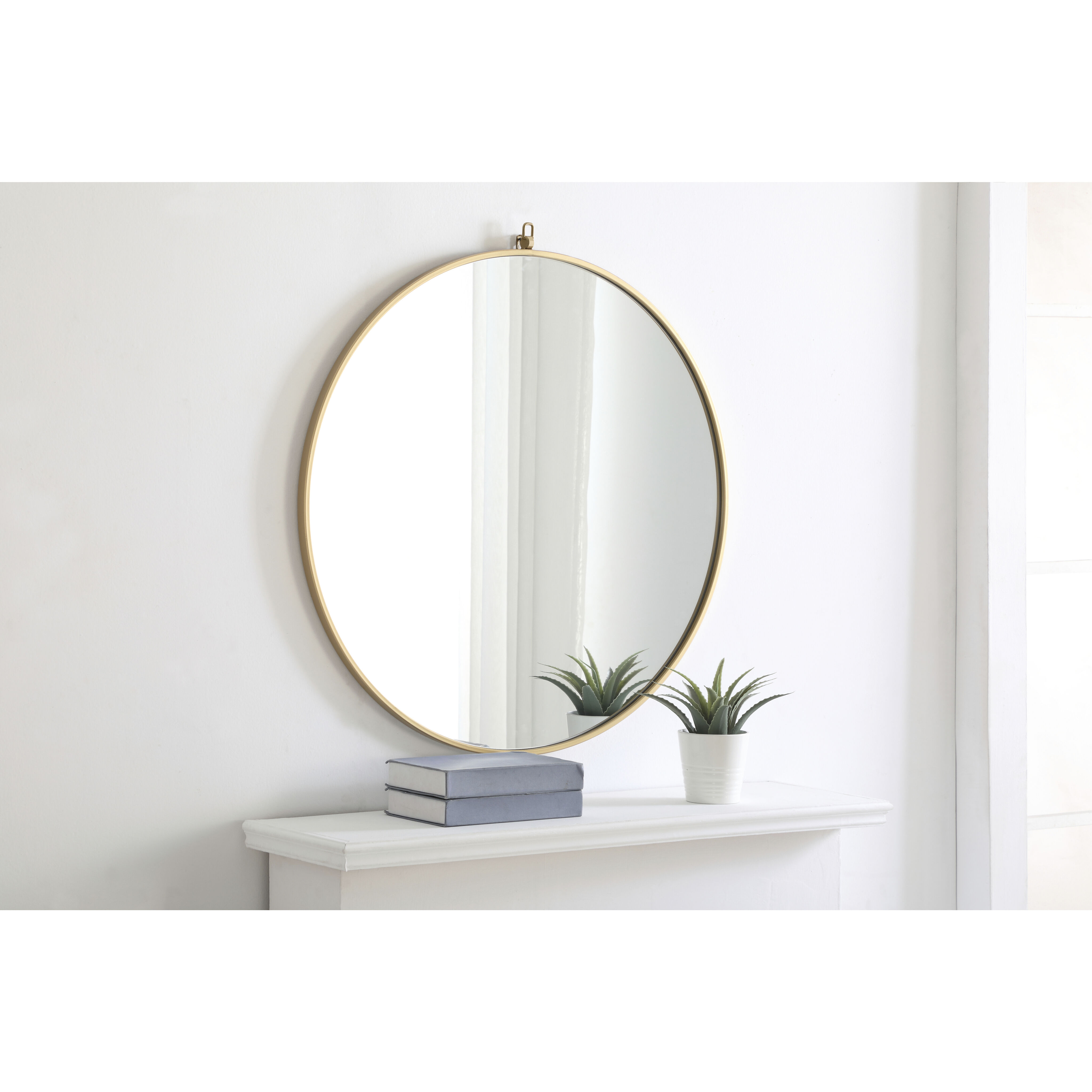 Eternity 32 X 32 inch Brass Wall Mirror