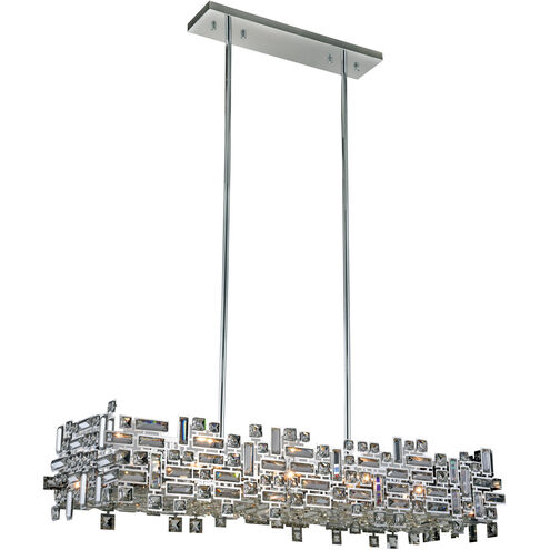 Picasso 8 Light 14 inch Chrome Pendant Ceiling Light in Clear