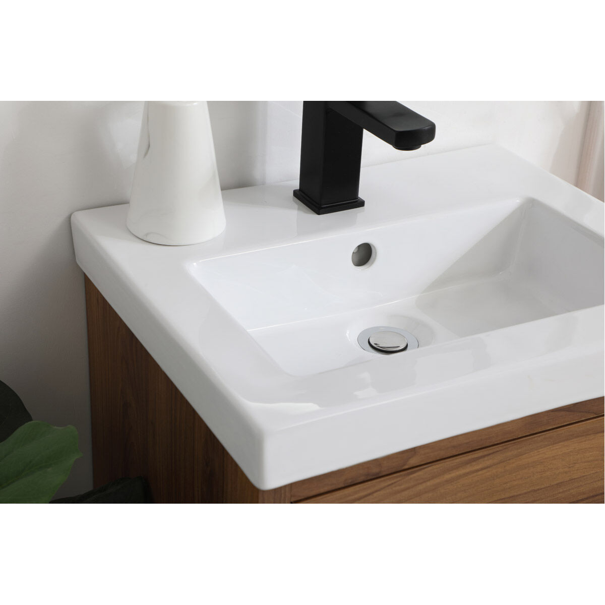 Boise 18.11 X 18.11 X 33.46 inch Walnut Brown and Black Vanity Sink Set