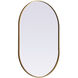 Asha 40 X 27 inch Brass Mirror in 27 x 40